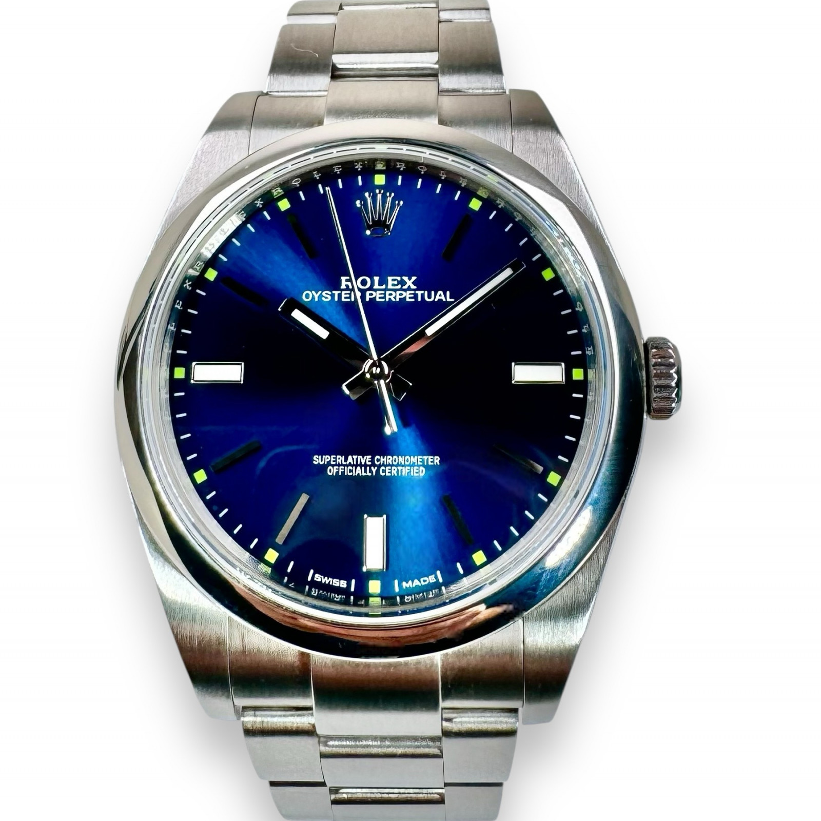 Perpetual 114300 Oyster Perpetual 39 Blue Dial Rolex Oyster