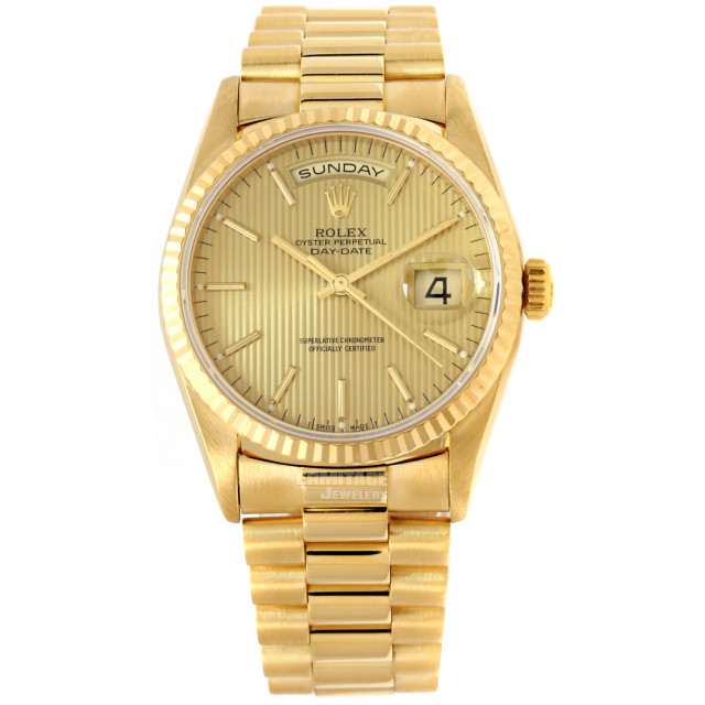 36 mm Rolex Day-Date 18238 Gold on President Pre-Owned