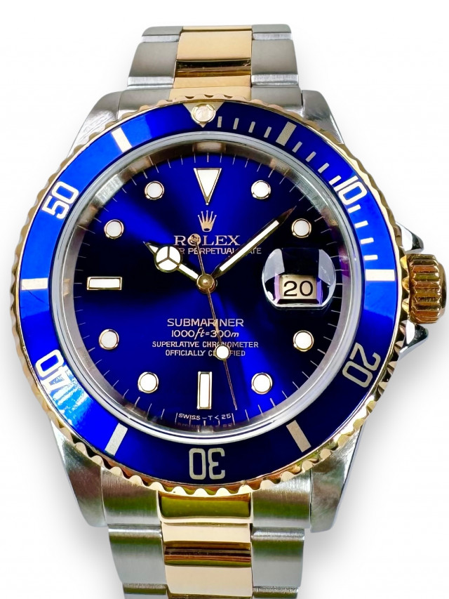 Rolex 16613 Yellow Gold & Steel on Oyster Blue