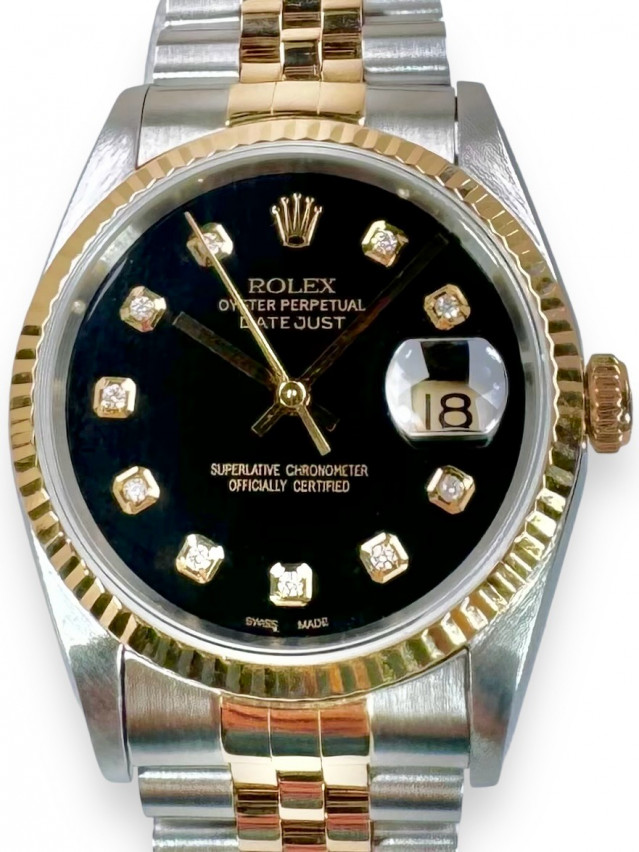 Rolex Datejust 16233  Black Diamond Dial