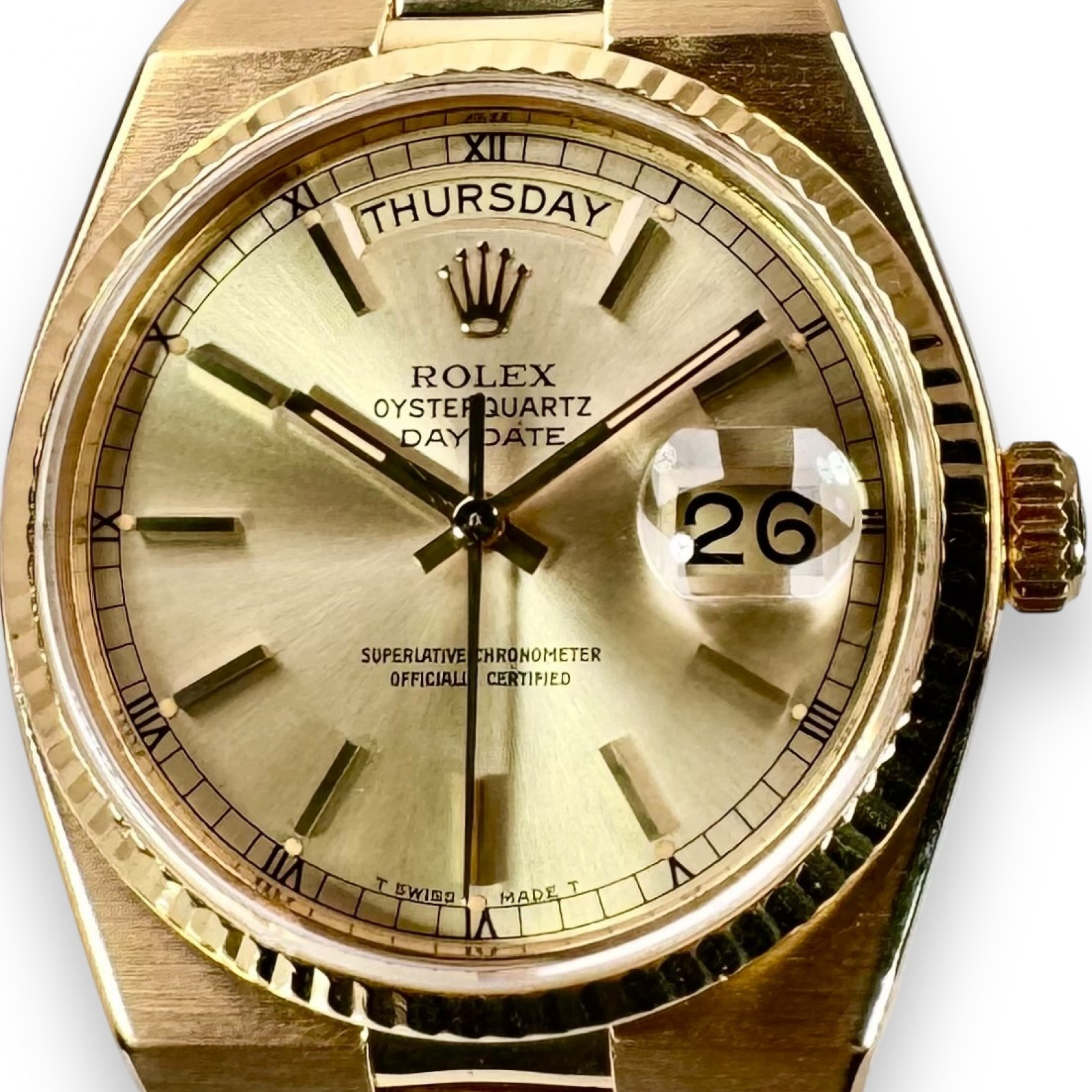 Buy, Trade Sell Pre-Owned Rolex Day-Date Oysterquartz 19018 18kt