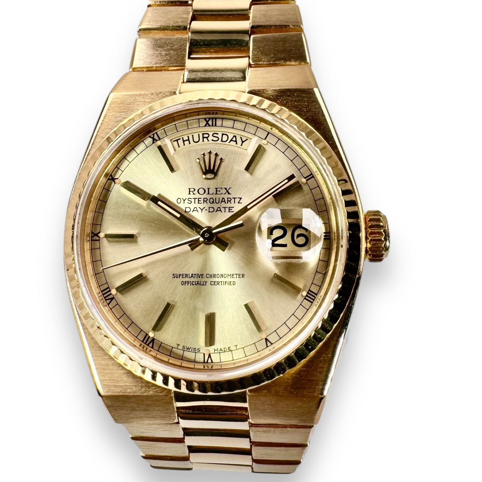 Buy, Trade Sell Pre-Owned Rolex Day-Date Oysterquartz 19018 18kt