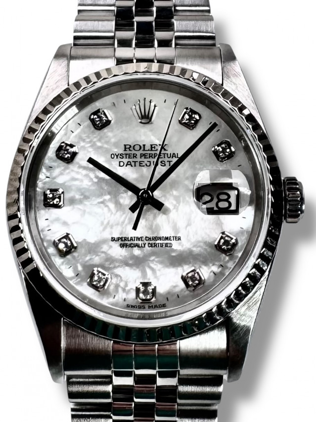 Rolex Datejust 16234 Factory MOP Diamond Dial