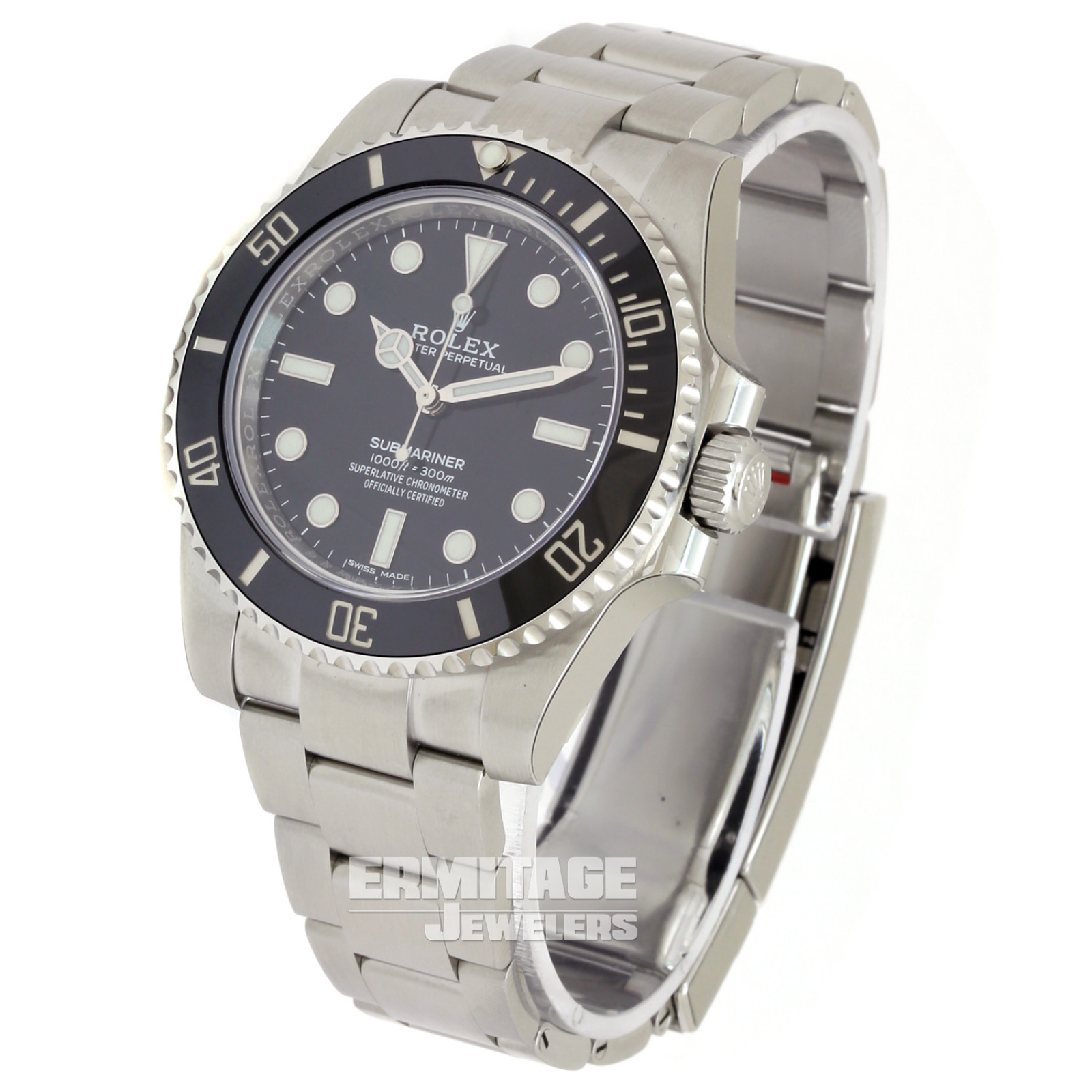 Steel on Oyster Non- Date Rolex Submariner 114060 40 mm