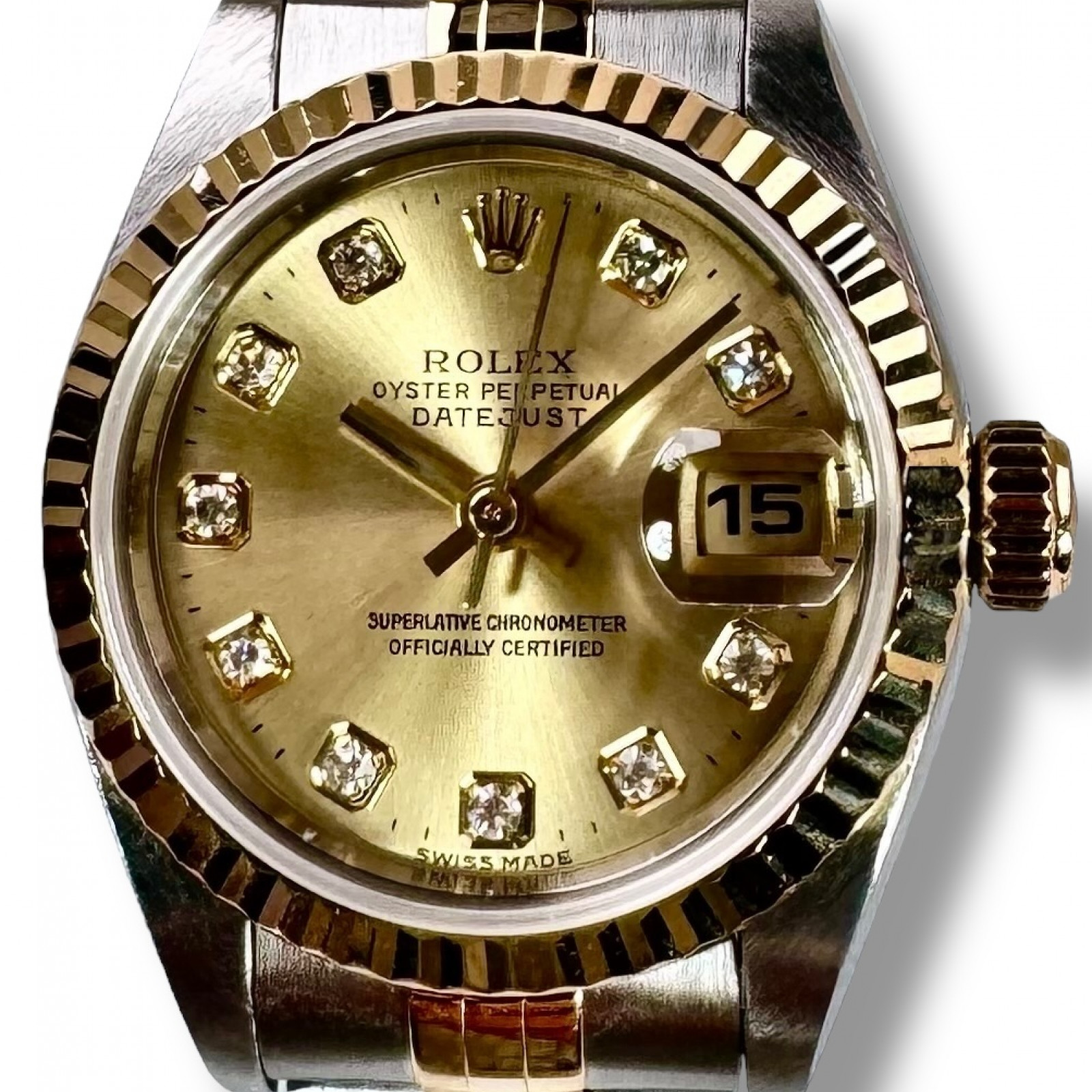 Rolex Datejust 69173 with Champagne Diamond Dial Ermitage Jewelers