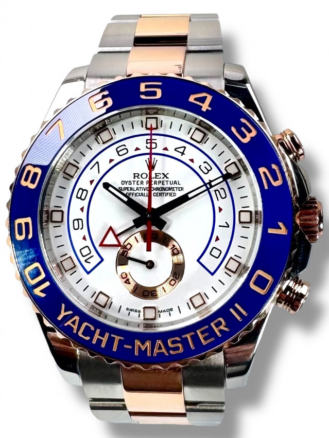 Rose Gold & Steel Rolex Yacht-Master II 116681 44 mm