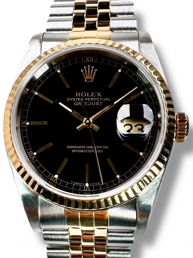 Men's Rolex Datejust 16233 Black Dial 36 MM