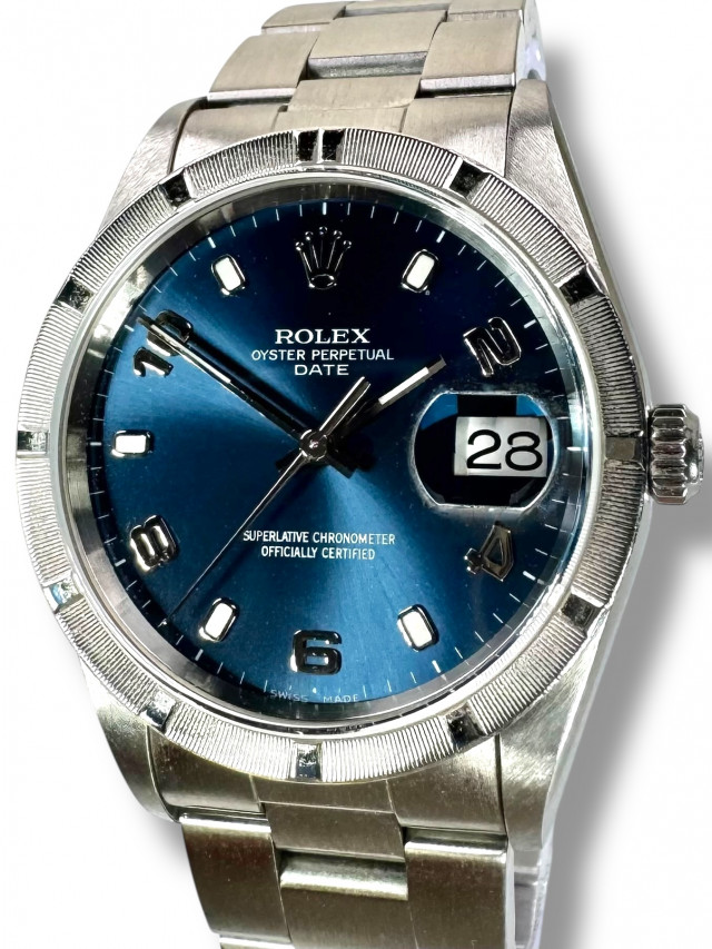 Rolex Date 15210 Stainless Steel 34mm BlueDial
