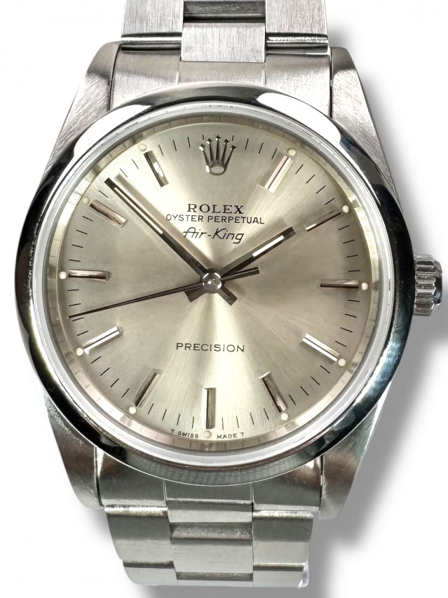 Rolex Air King 14000 Silver Dial 34 MM