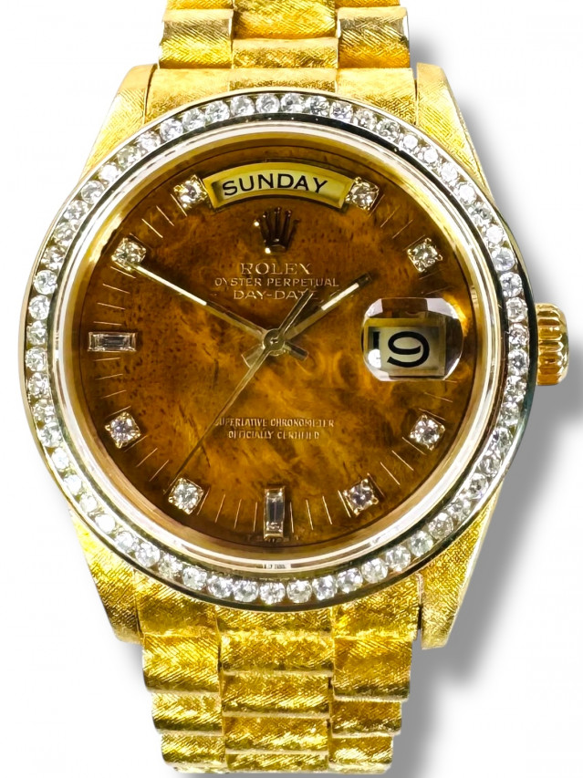 Rolex Day-Date 18038 18KT Burlwood Dial