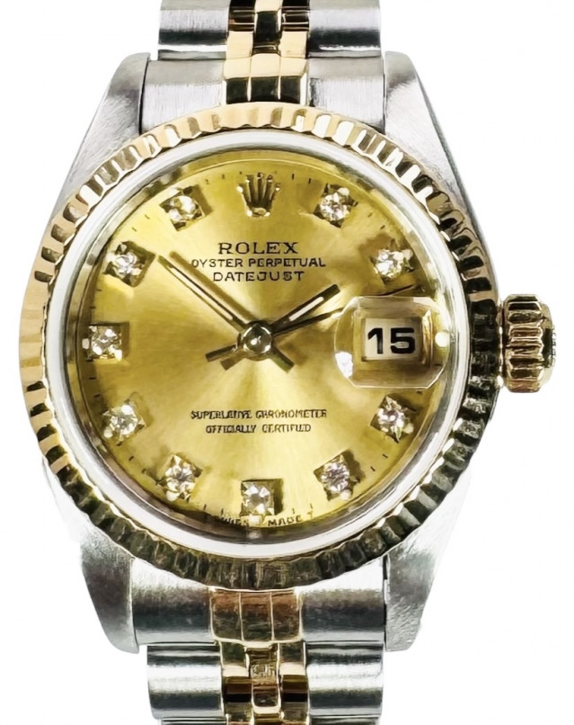 Rolex Datejust 69173  Champagne Diamond Dial