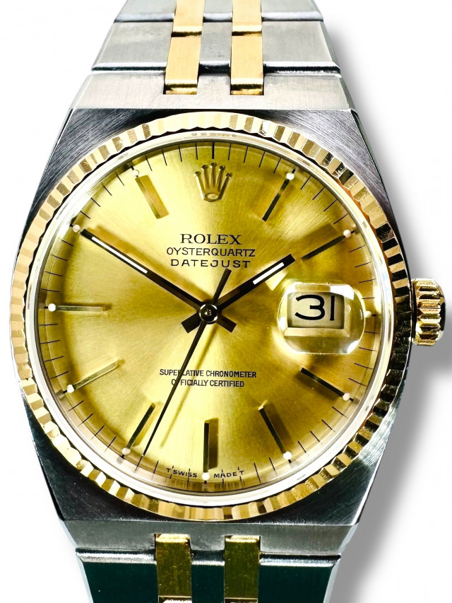Rolex Datejust Oysterquartz 17013 Stainless Steel & Gold