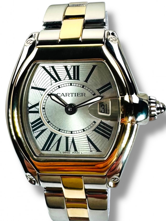 Cartier Roadster W62026Y4 Two Tone Yellow Gold Ladies Watch