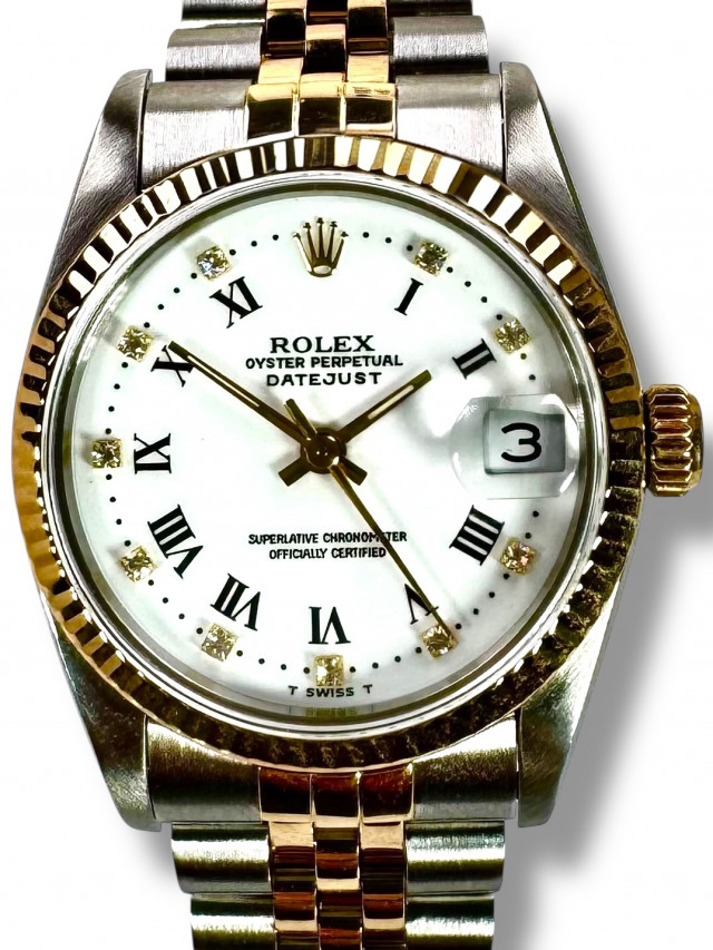 Rolex Datejust 68273 White Diamond Dial