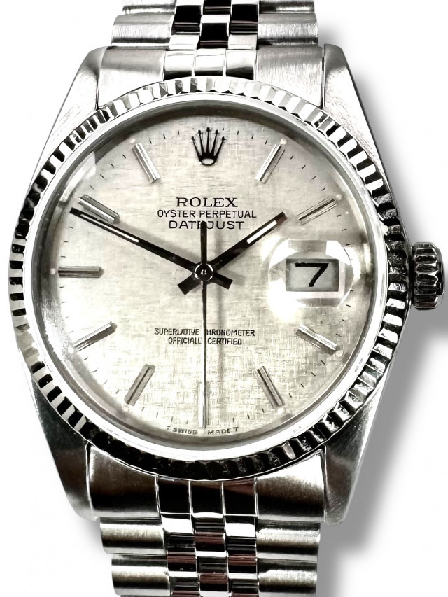 Rolex Datejust 16014 Silver Linen Dial 36MM