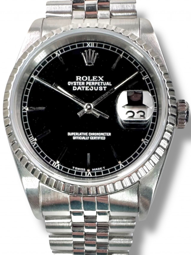 Rolex Datejust 16220 Stainless Steel Black Dial