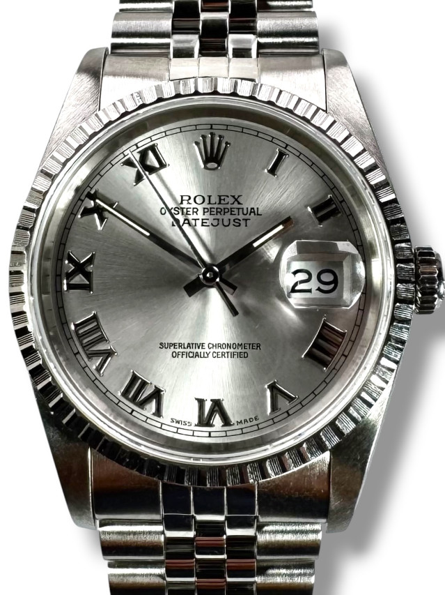 Rolex Datejust 16220  Rhodium Dial 36 MM