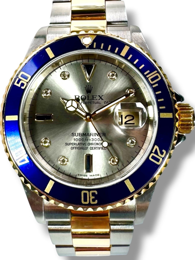 40 MM Rolex Submariner 16613 Serti Dial 2006