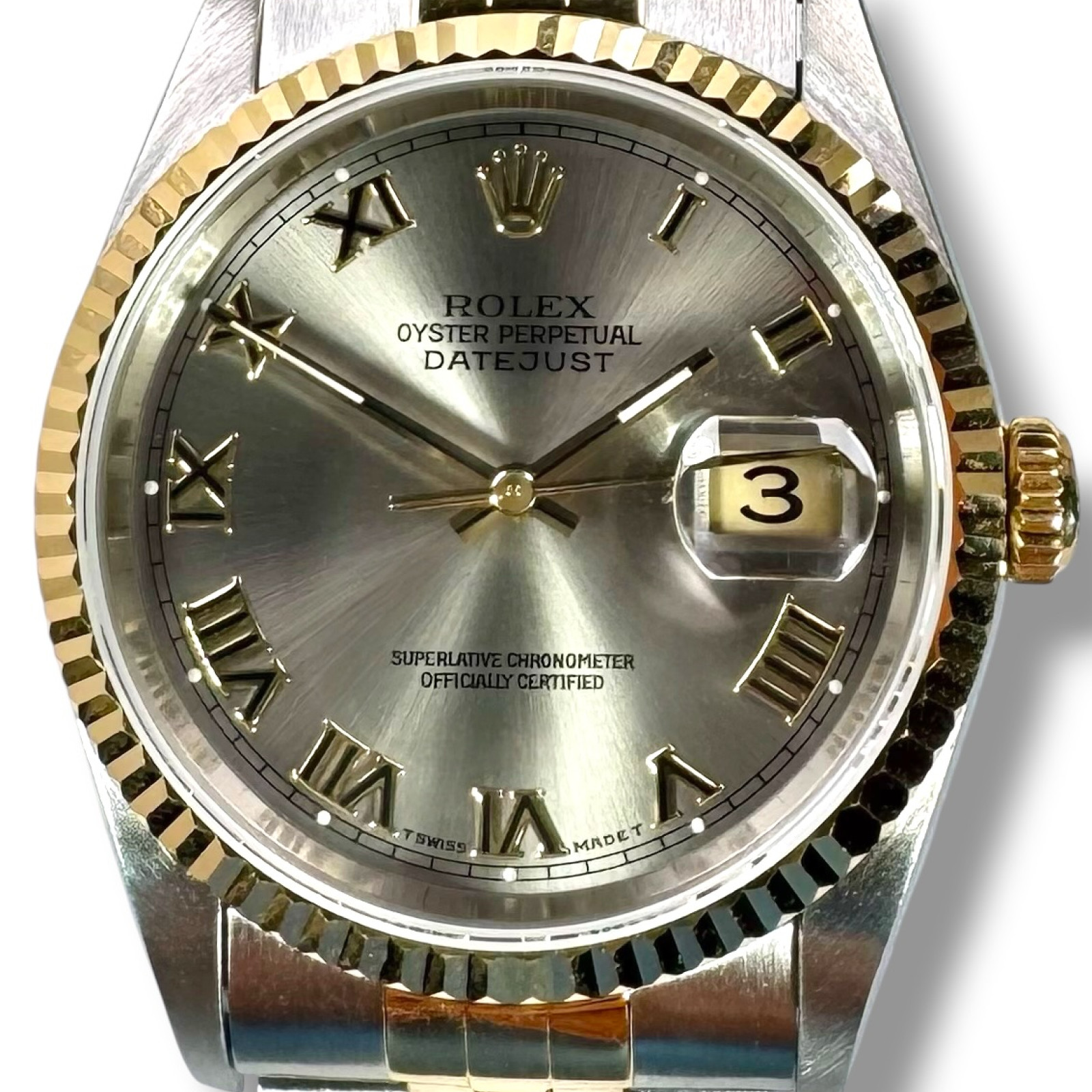 Rhodium men's Rolex Datejust 16233 | Ermitage Jewelers