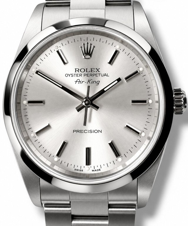 Rolex Air King 14000 Silver Dial 34 MM