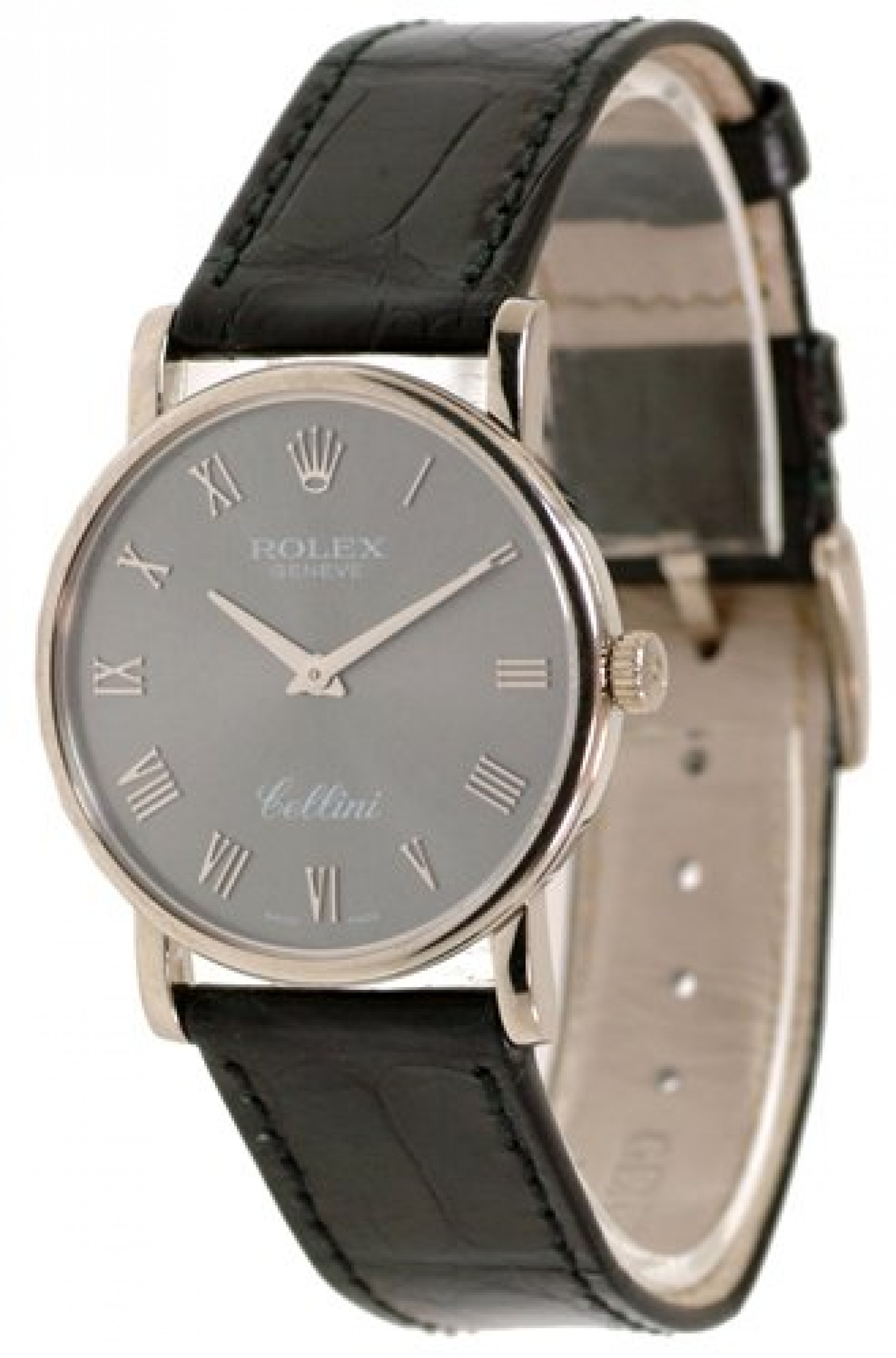 Rolex Cellini 5115/9 White Gold with Slate Dial & Roman Markers