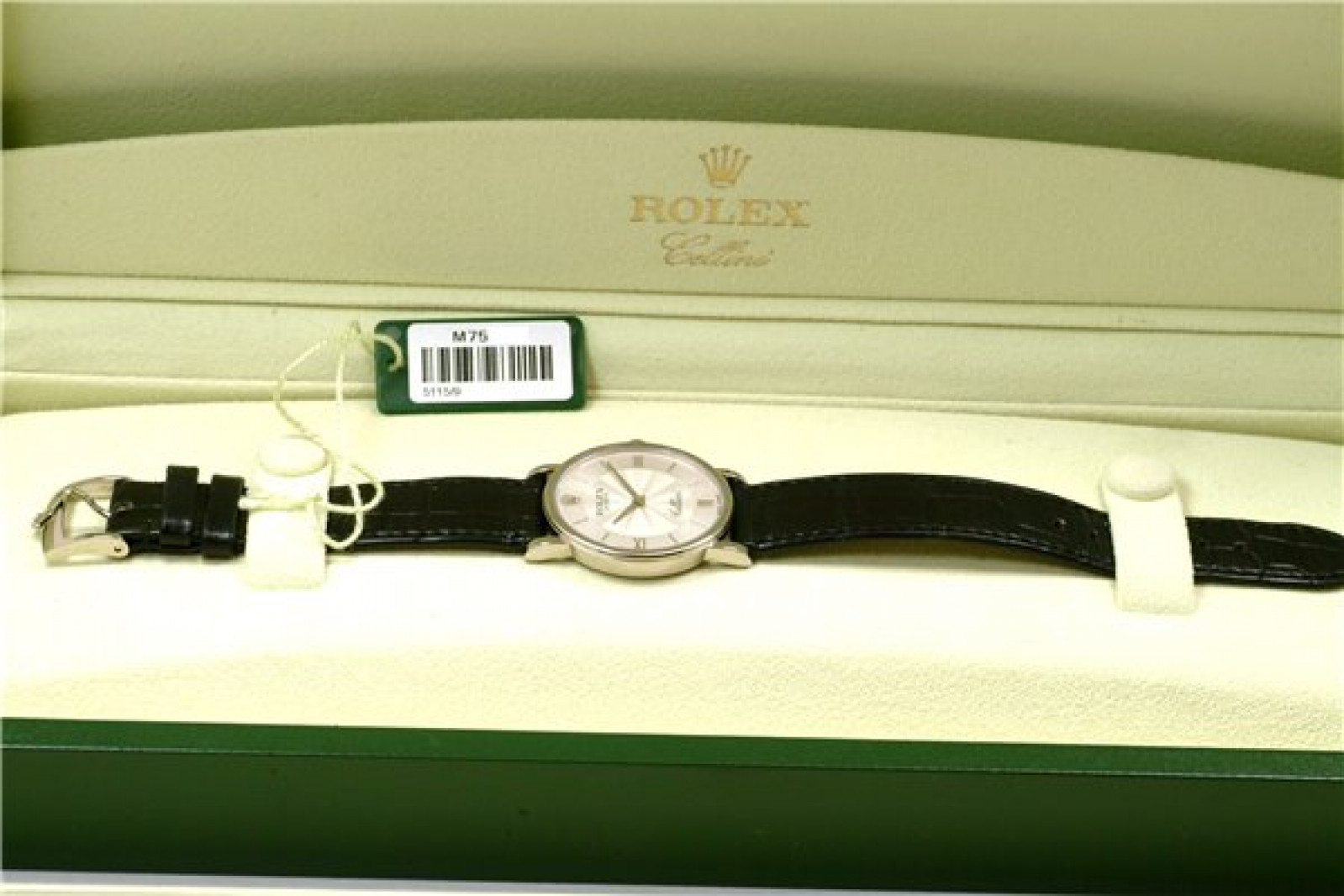 Rolex Cellini 5115/9 White Gold with Silver Dial & Roman Markers