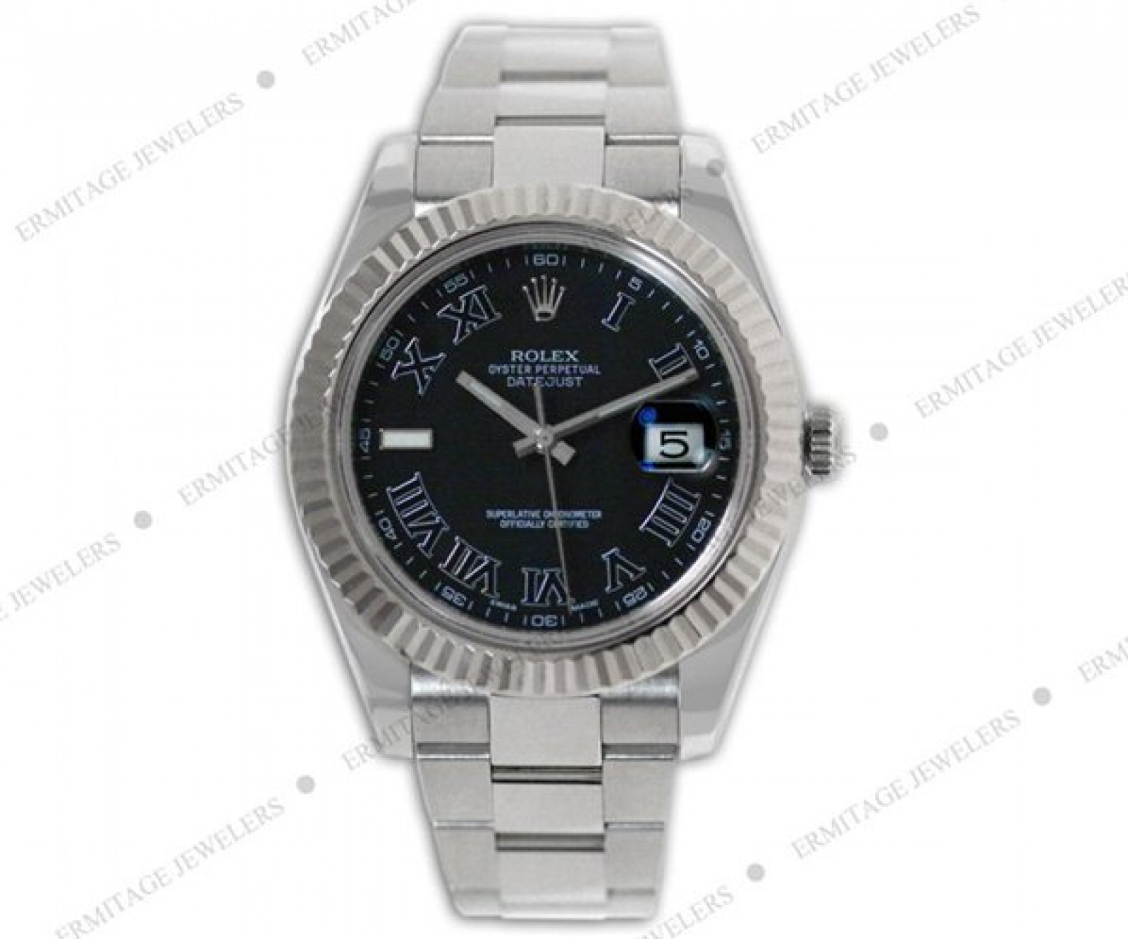Rolex Datejust II 116334 Steel with Black Dial & Roman Markers