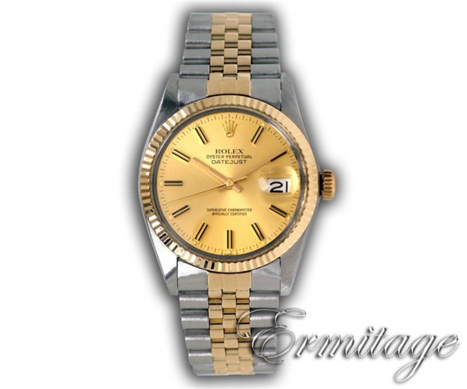 Rolex Datejust 16013 with Champagne Dial and Fluted Bezel