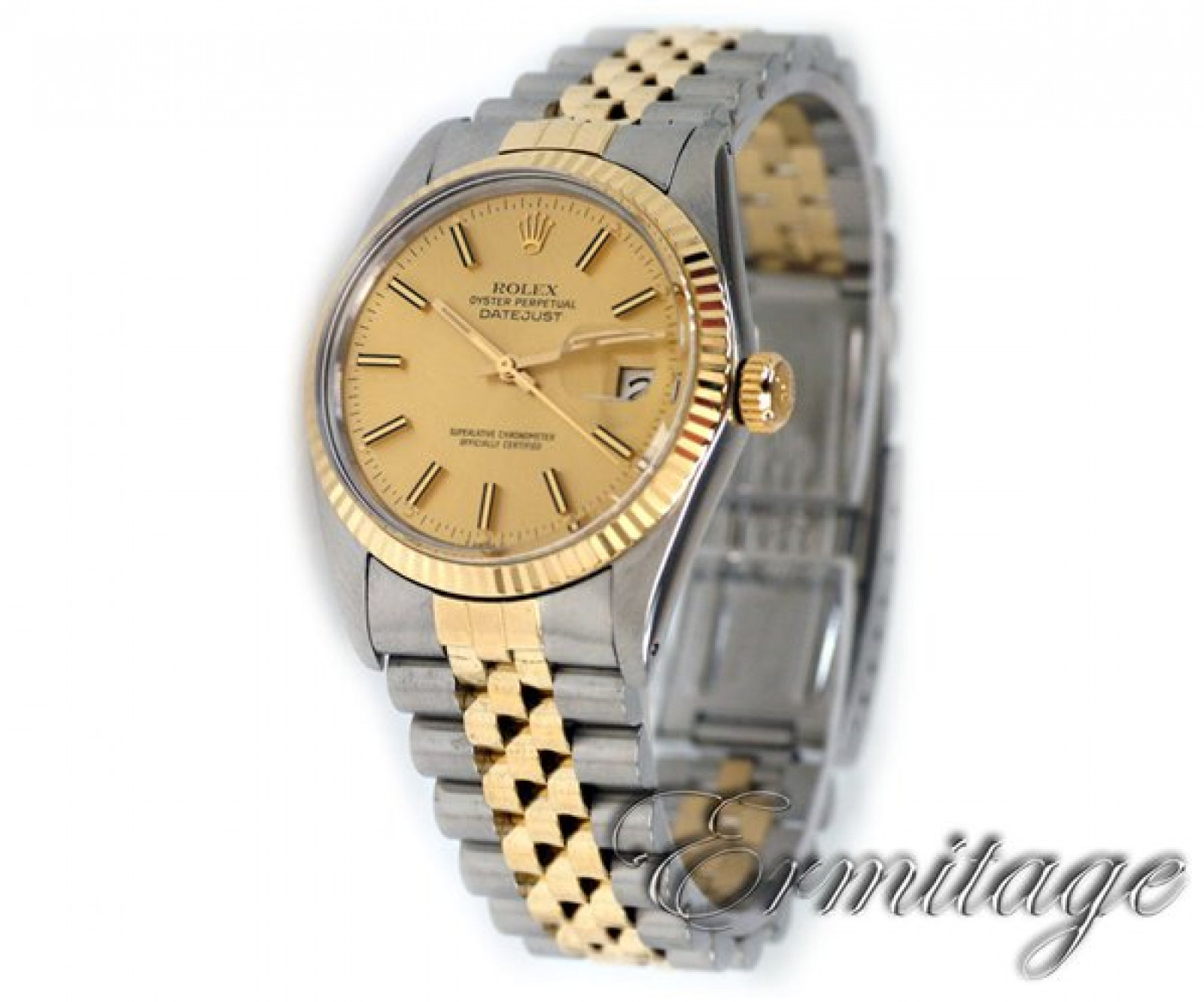 Rolex Datejust 16013 with Champagne Dial and Fluted Bezel