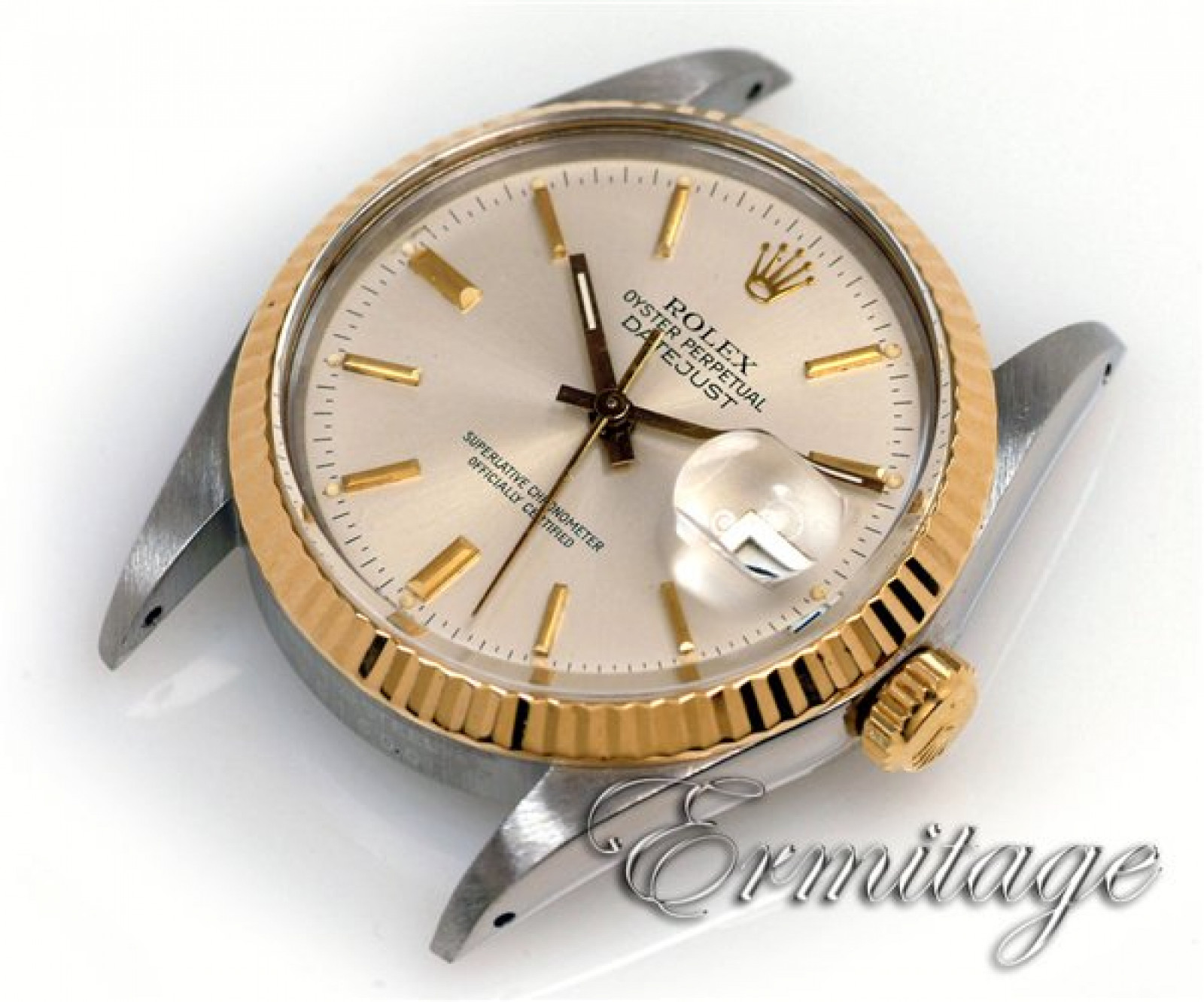 Rolex Datejust 16013 Gold & Steel With Silver Dial