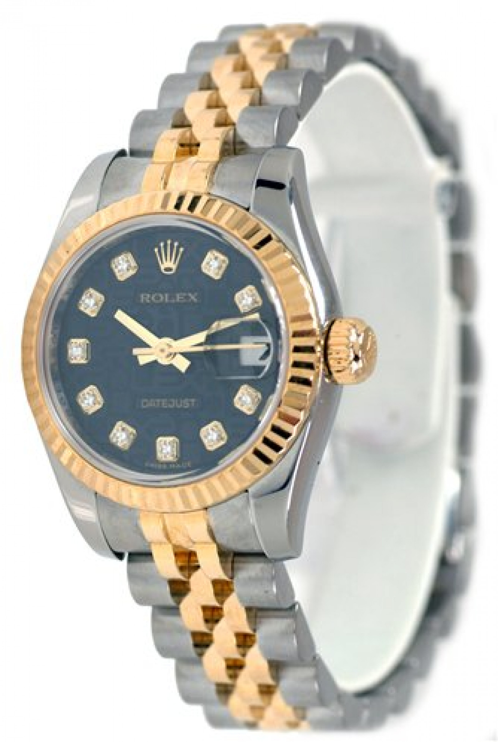 Pre-Owned Two Tone Rolex Datejust 179173 with Diamonds
