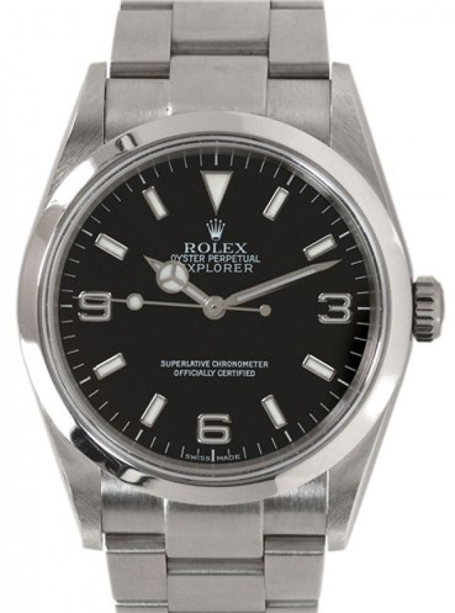 Rolex 114270 Steel on Oyster Black