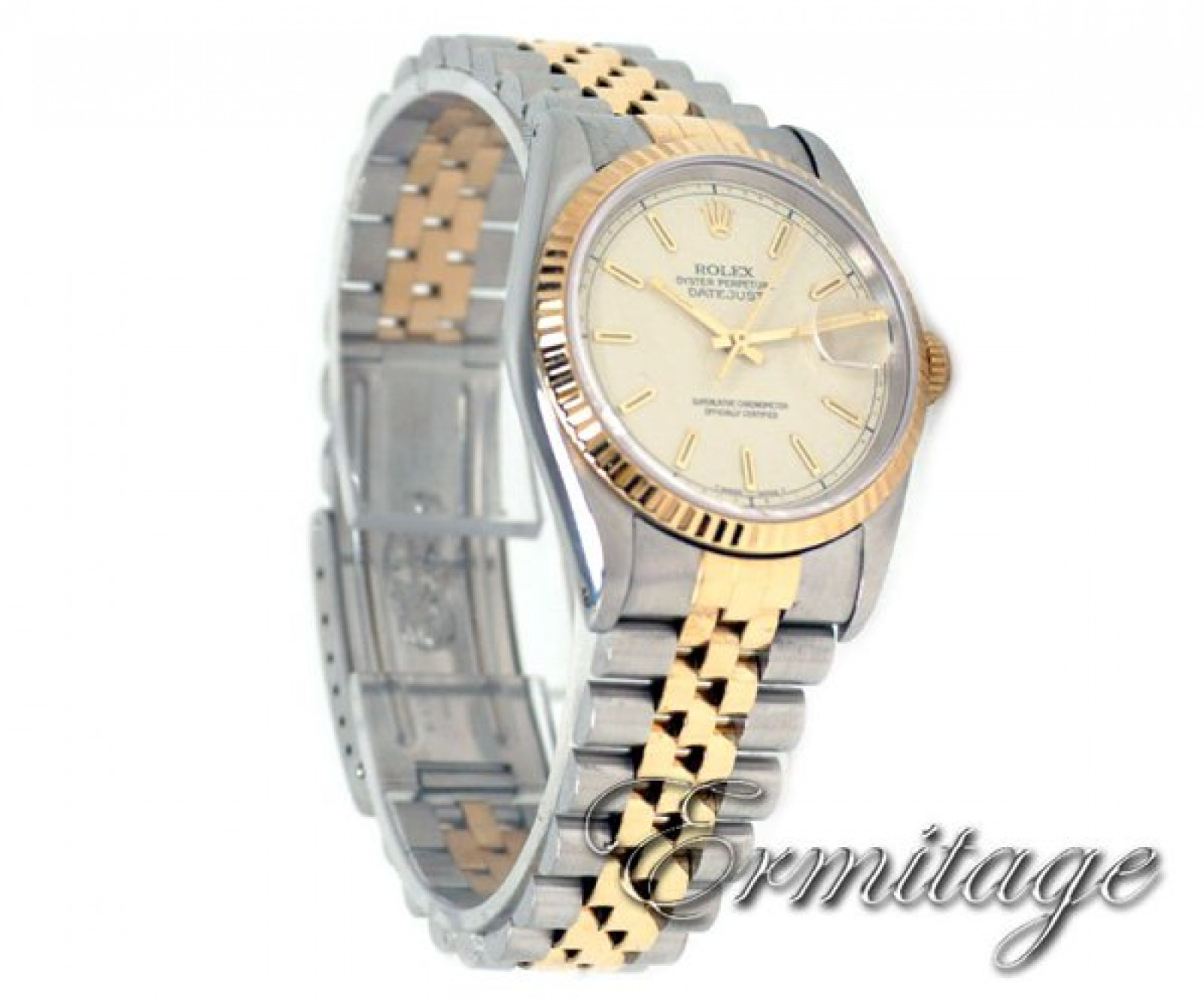 Rolex Datejust 16233 Gold & Steel With Ivory Dial