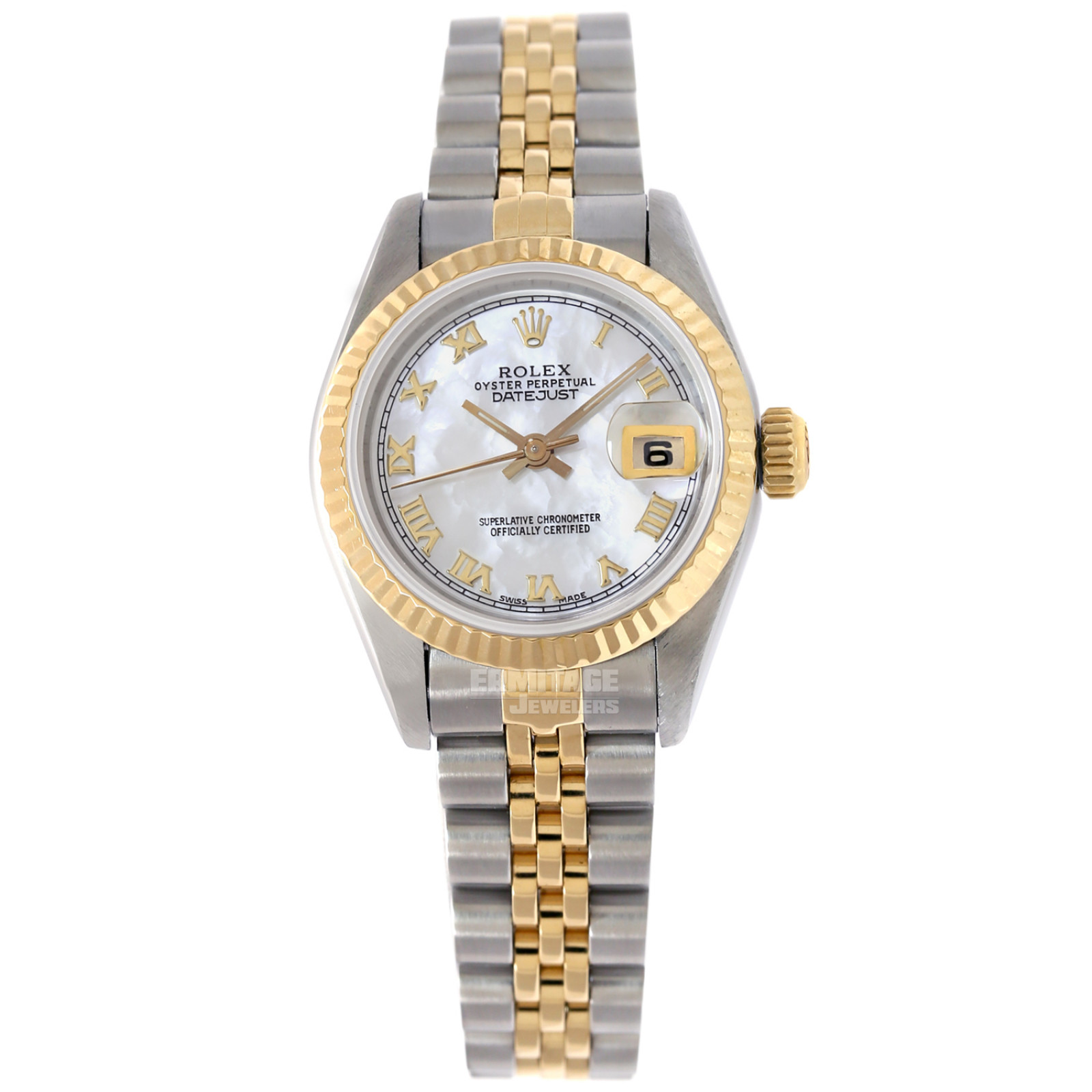 26 mm Rolex Datejust 69173 Gold & Steel on Jubilee with White Dial