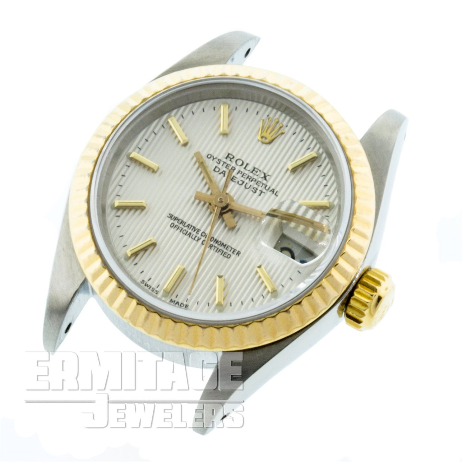 Pre-Owned Yellow Gold Rolex Datejust 69173 with Silver Dial
