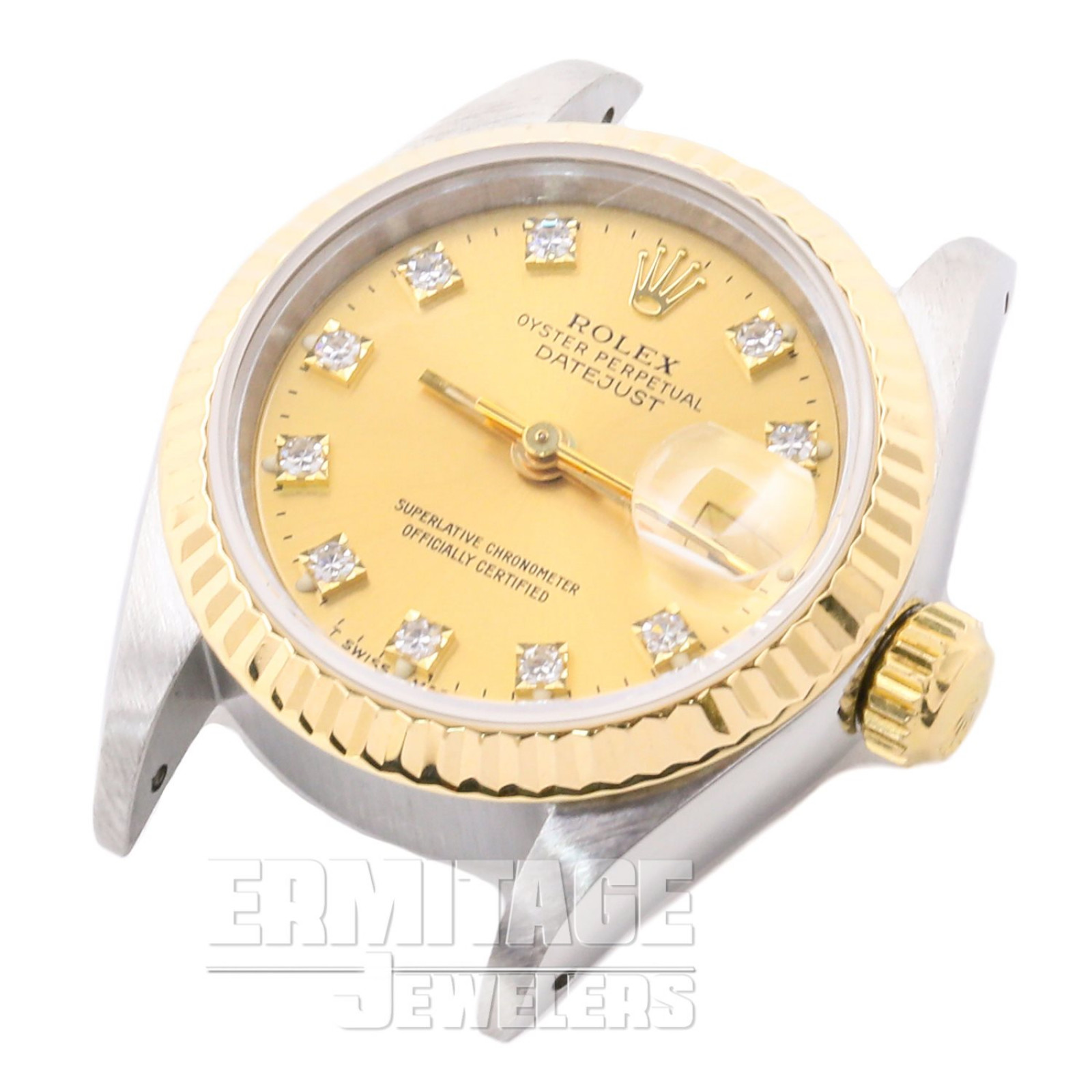 Diamond Rolex Datejust 69173 with Champagne Dial