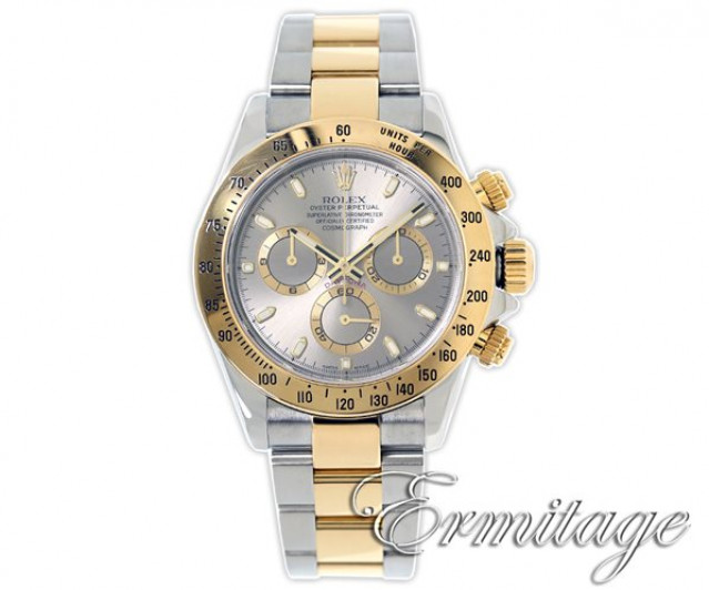 Rolex 116523 Yellow Gold & Steel on Oyster Dark Grey Slate with Luminous Index on Gold