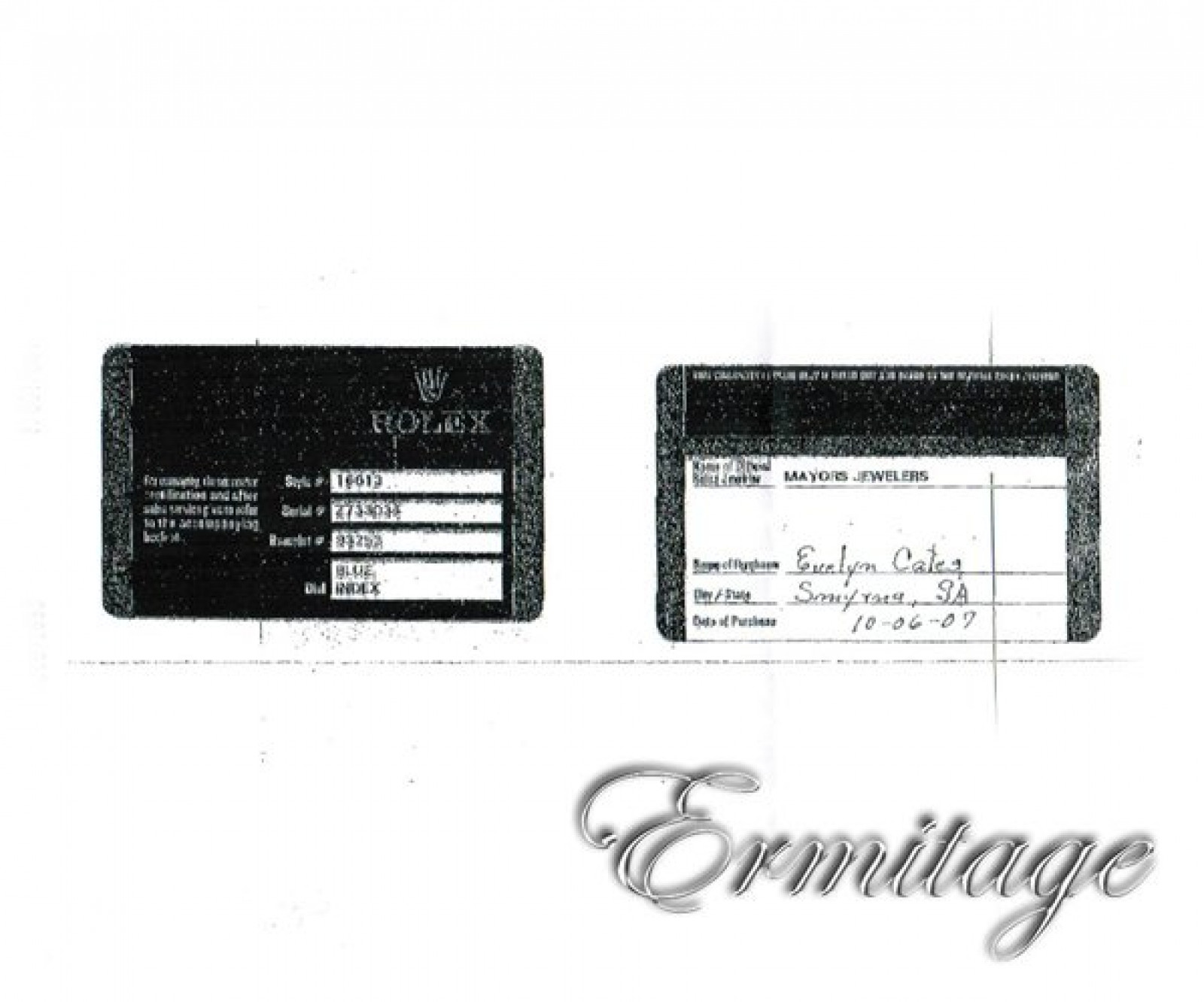 Rolex Submariner 16613 T Gold Steel Blue Year 2007 Ermitage