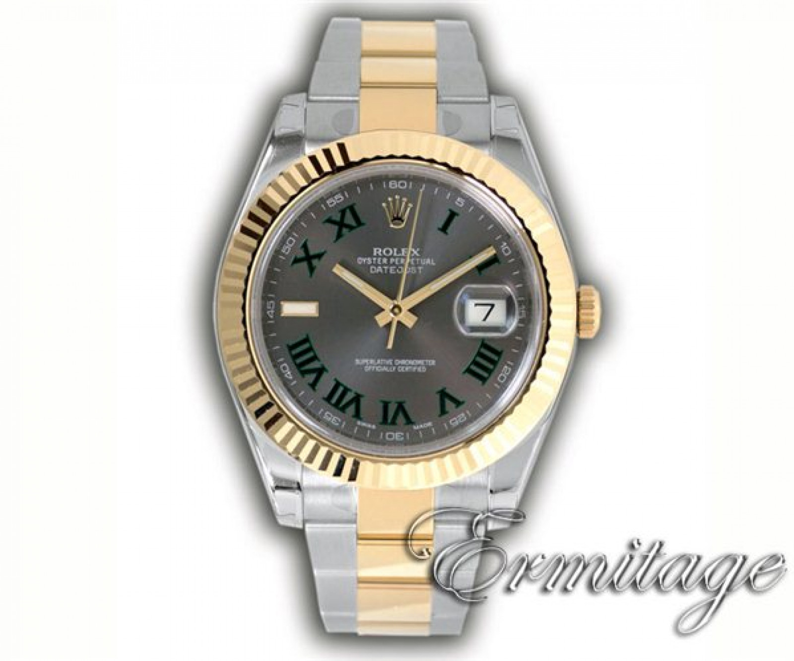 Rolex Datejust II 116333 Gold & Steel with Slate Dial