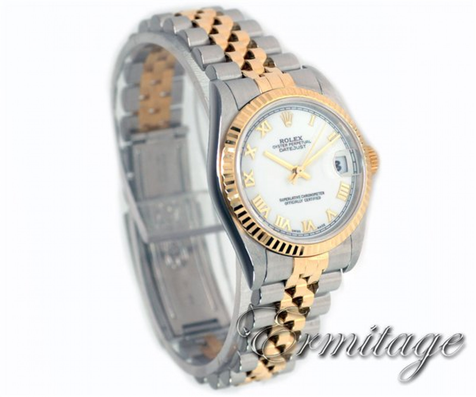 Rolex Datejust 78273 Gold & Steel with White Dial & Roman Markers