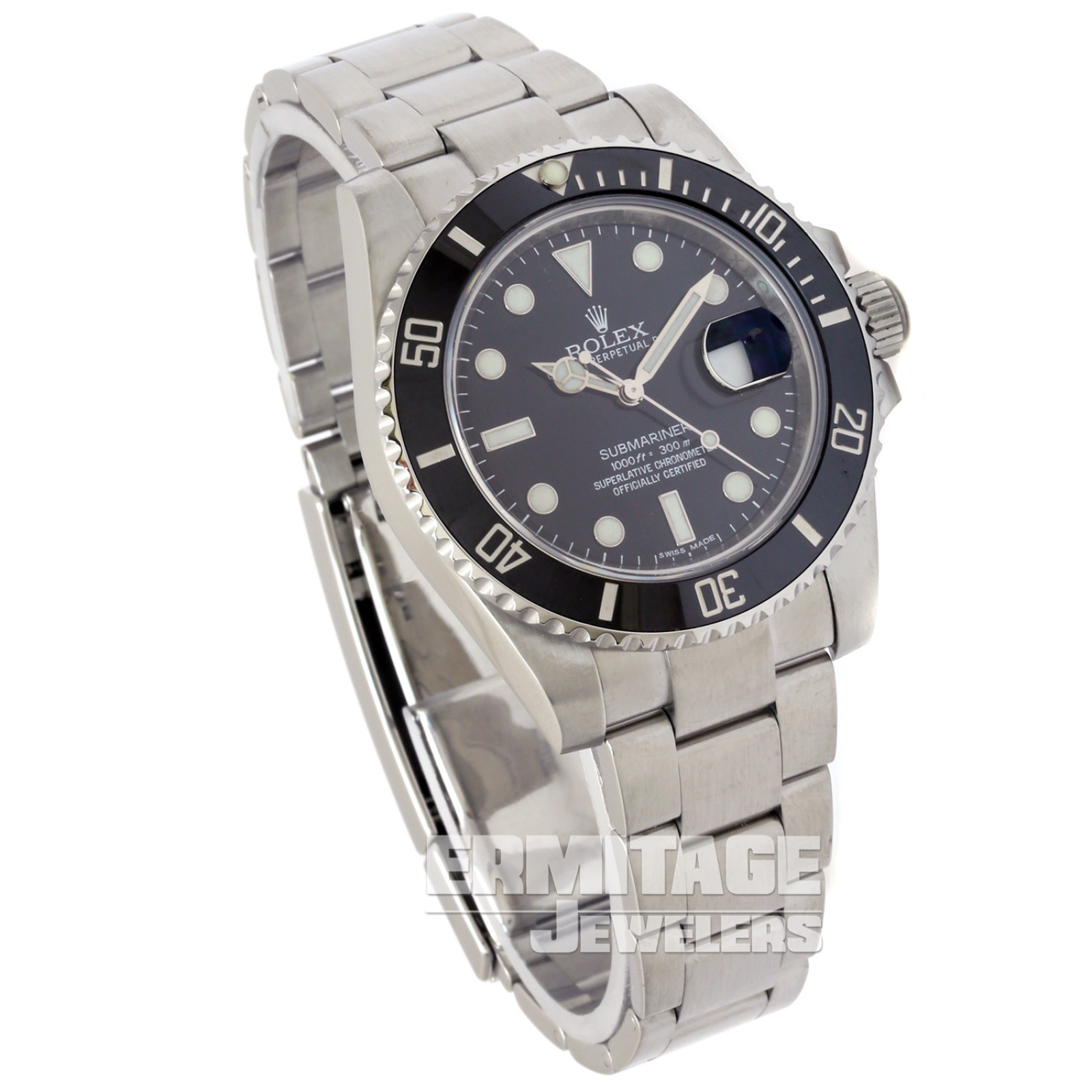 Pre-Owned Stainless Steel Rolex Submariner 116610 with Black Dial