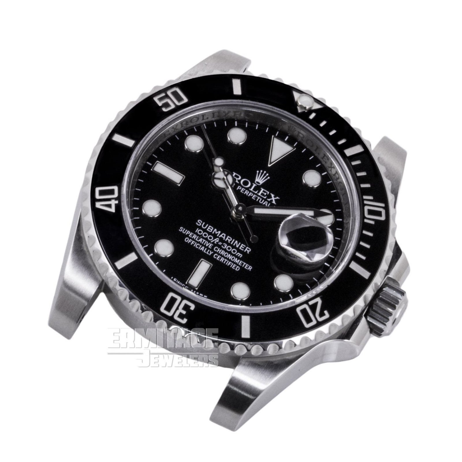 Rolex Submariner 116610 40 mm with Luminous Dots & Index On Steel on Black
