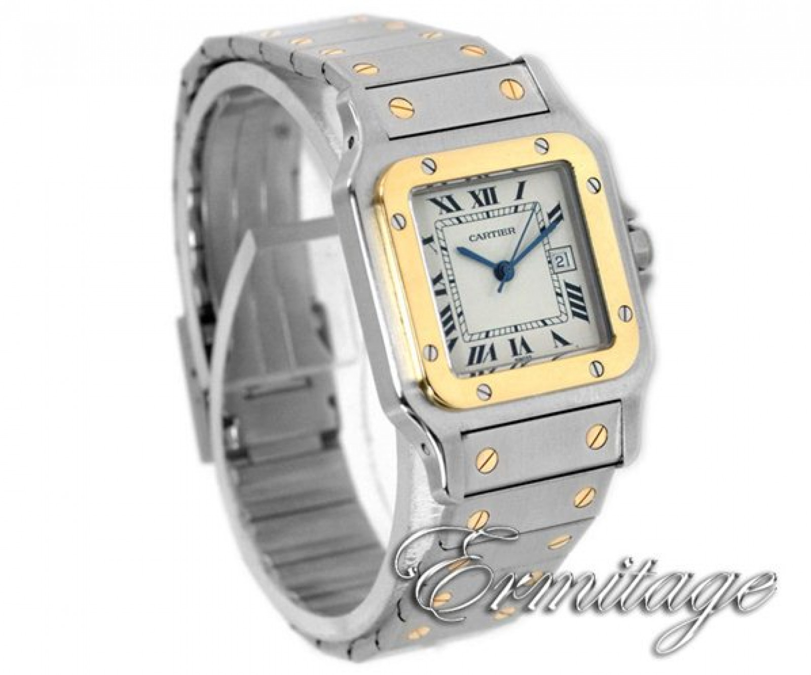 Pre-Owned Cartier Santos W20058C4 with White Dial