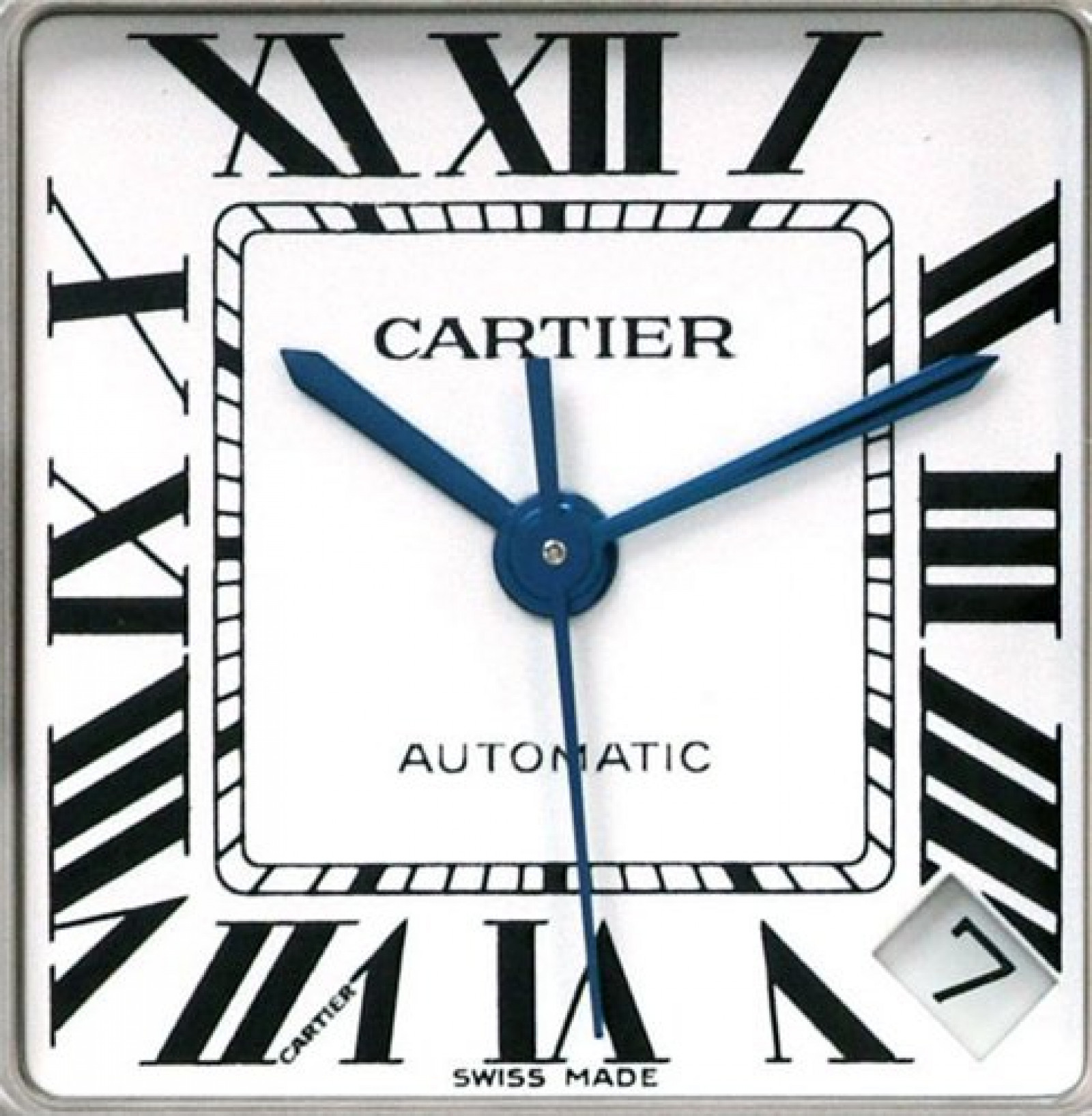 Pre-Owned Steel Cartier Santos W20098D6