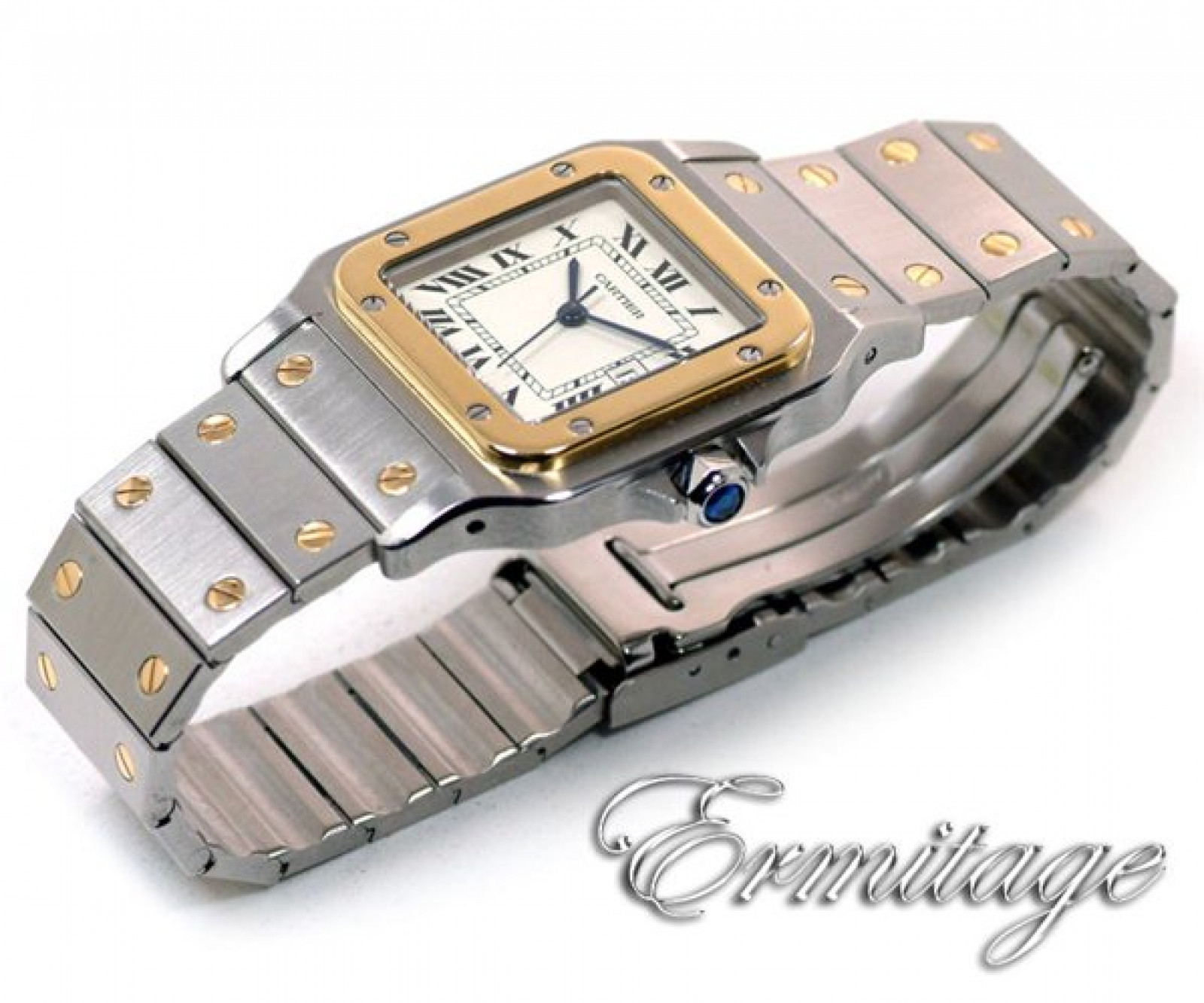 Pre-Owned Cartier Santos W20058C4 with White Dial