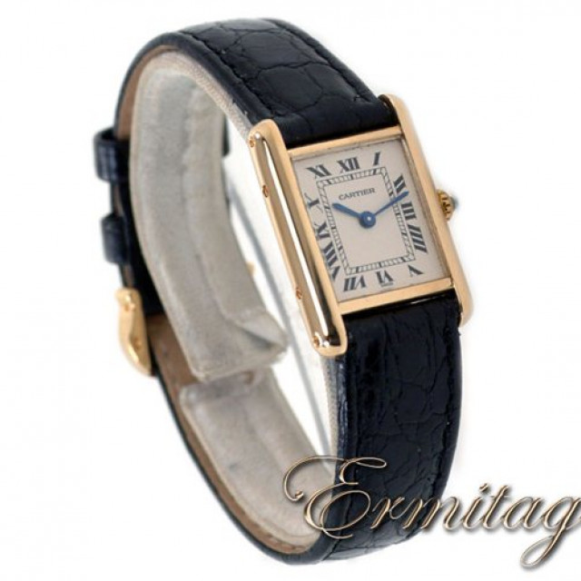 Cartier 18K Gold Tank Louis Cartier Ladies Quartz Watch 1150