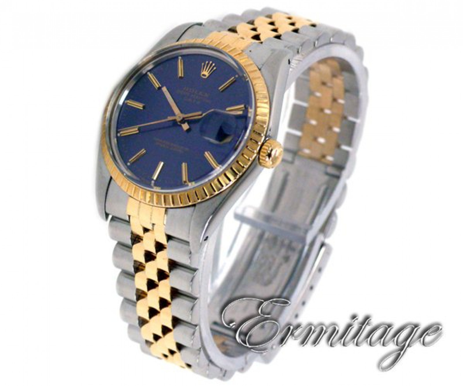 Rolex Date 15053 Gold & Steel Blue 1988