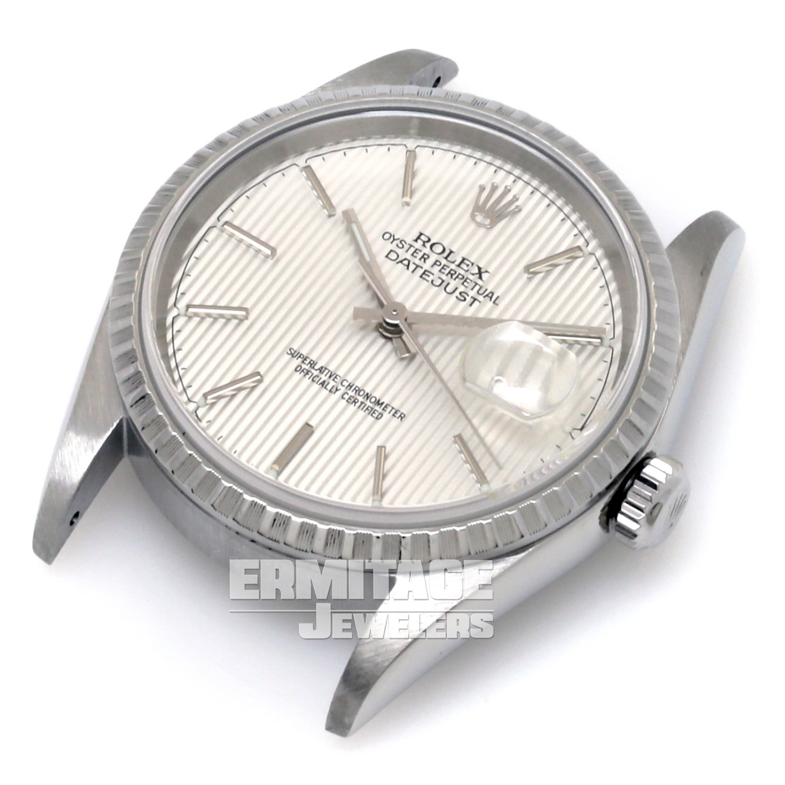 Rolex Datejust 16220 with Steel Tapestry Dial