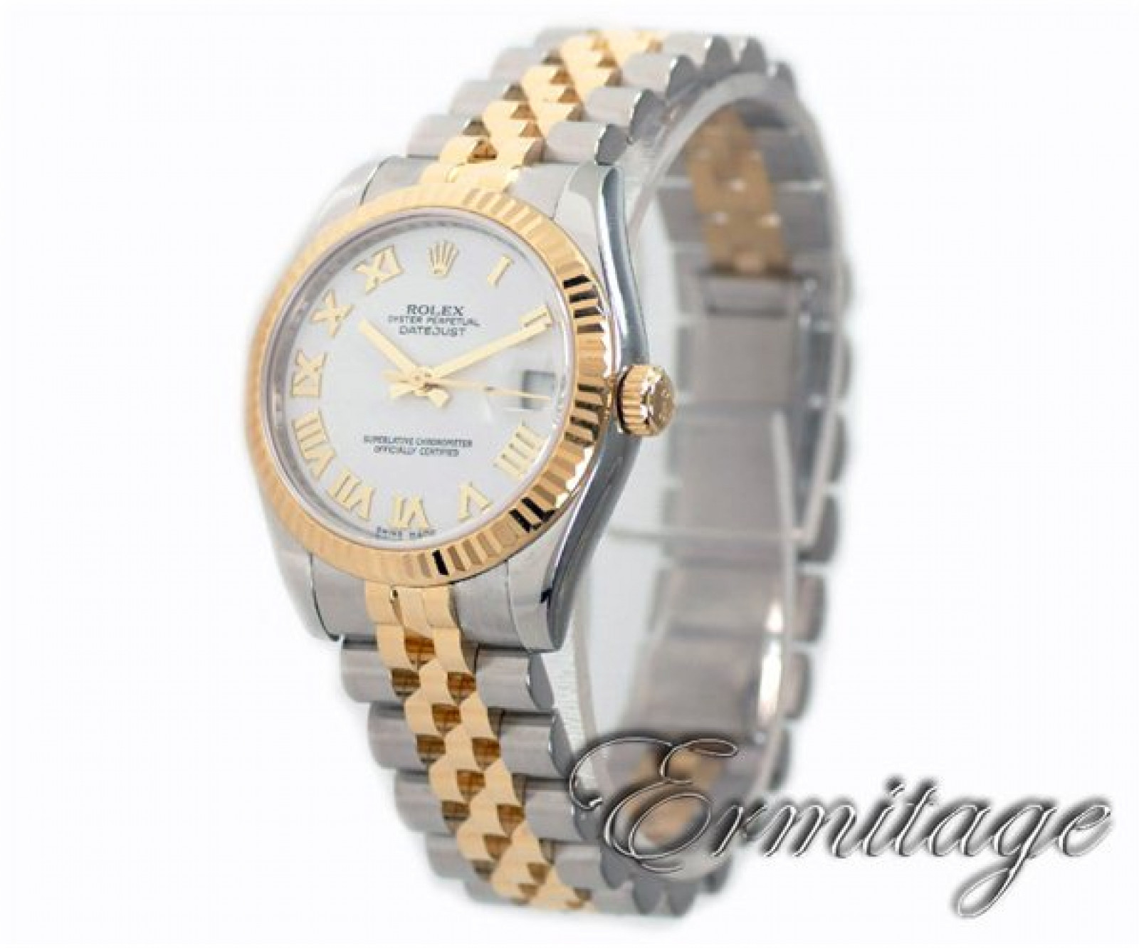 Rolex Datejust 178273 Gold & Steel with White Dial