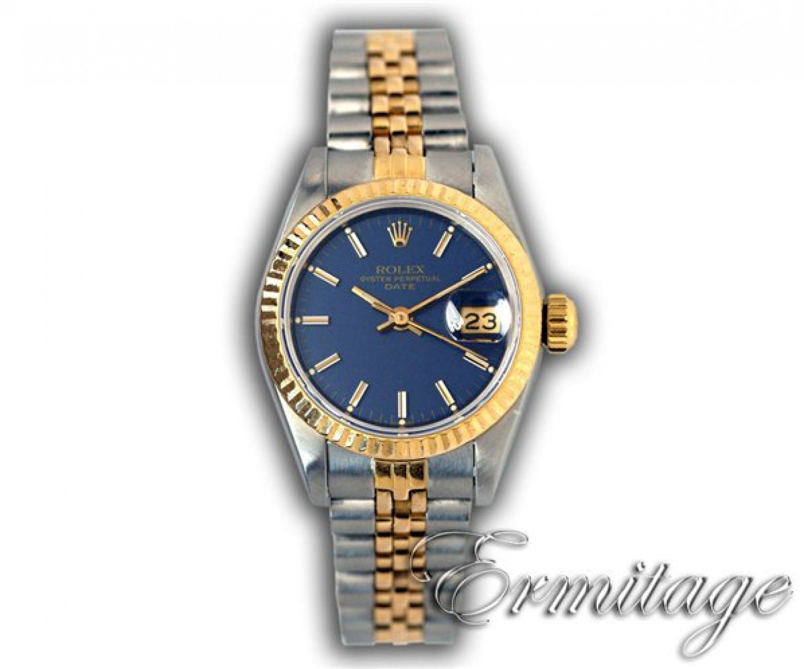 Rolex Datejust 69173 Gold & Steel With Blue Dial